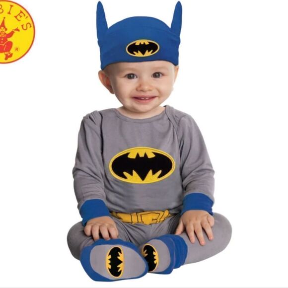 New DC Super Friends Batman Halloween Costume Infant Size 0-6 Months - Picture 1 of 8